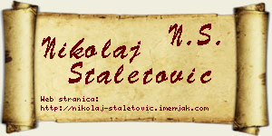Nikolaj Staletović vizit kartica